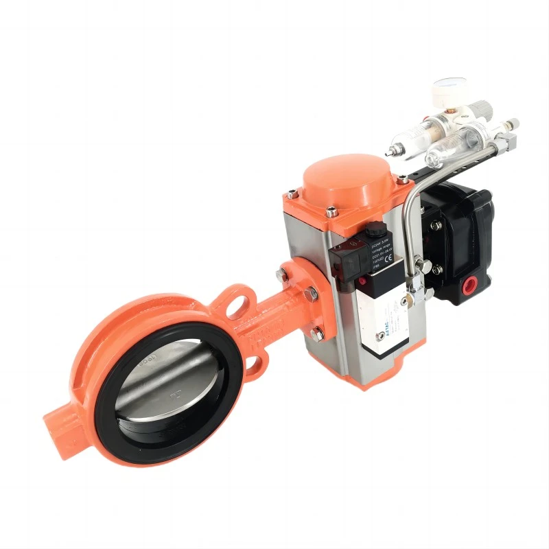 Soft Back Single Acting Pneumatic Clamp Butterfly Valve side